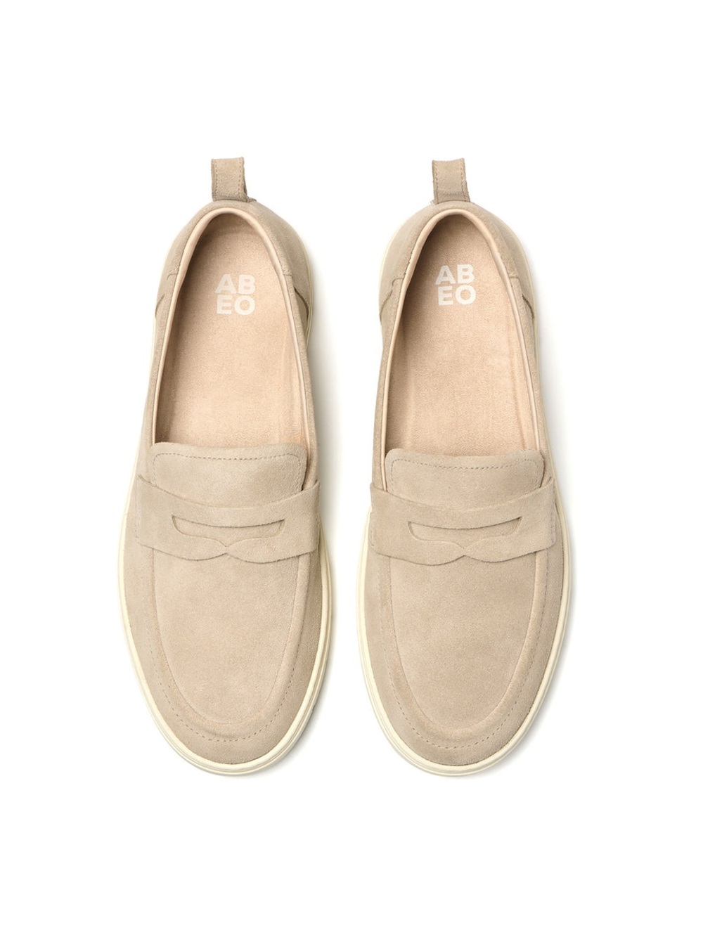 ABEO Women’s Taupe Suede Penny Loafer Comfort Sneakers Size 9.5